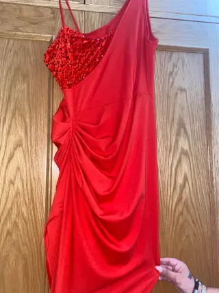 Vestido rojo lentejuelas 