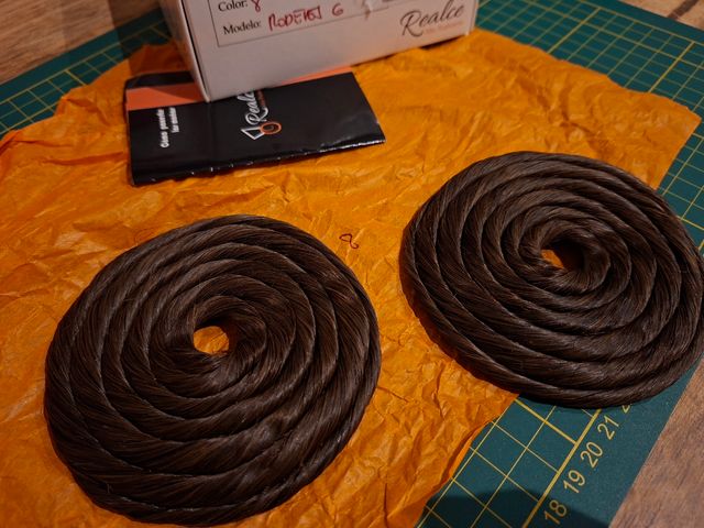 Rodetes moño fallera pelo natural talla grande