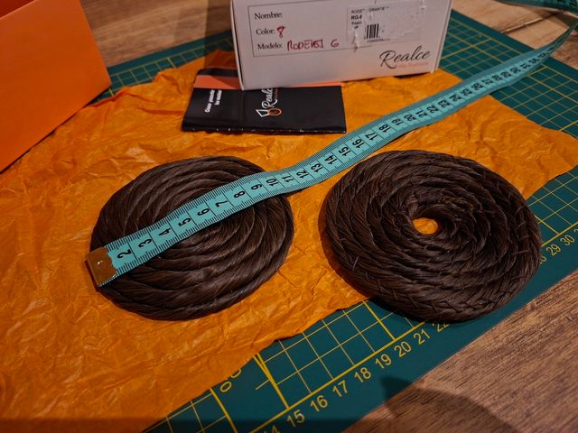 Rodetes moño fallera pelo natural talla grande