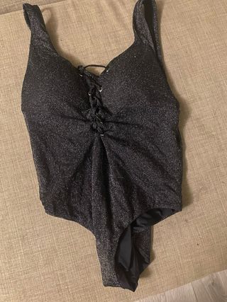 Bañador negro plateado Tezenis