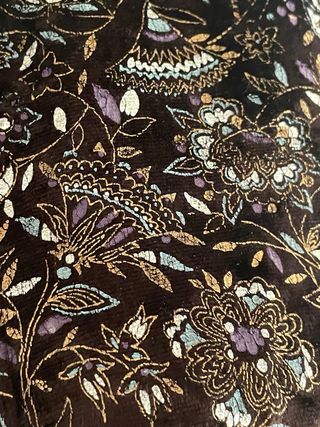 Top terciopelo vintage floral 