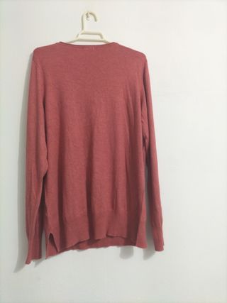 Jersey rosa cuello pico