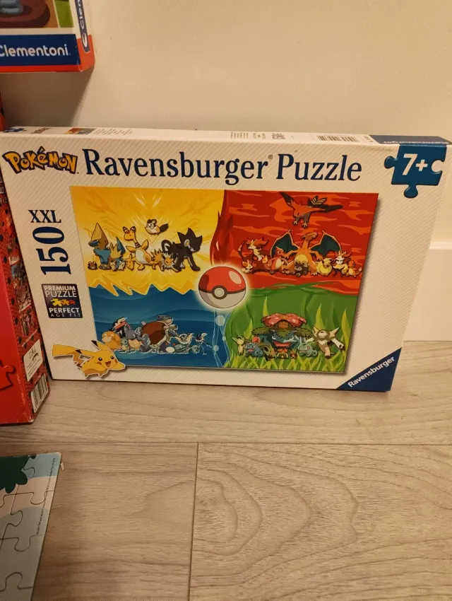 Lote 3 Puzzles: Pokémon, Bluey, Lady Bug