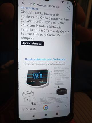 Giandel Inversor 1000W Onda Convexa
