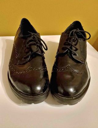 Zapatos Oxford Negros Mujer