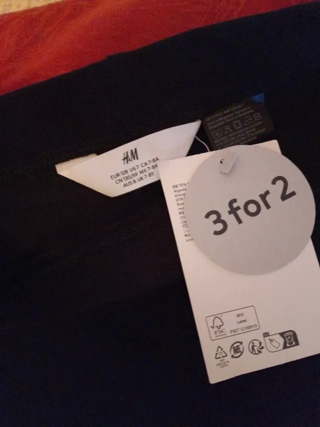 Leggings H&M campana negros talla 7-8