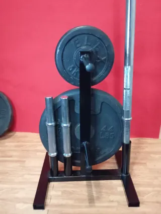 Soporte para poner pesas de hasta 20 kg
