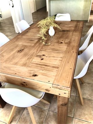 Mesa rústica madera maciza estilo mexicano