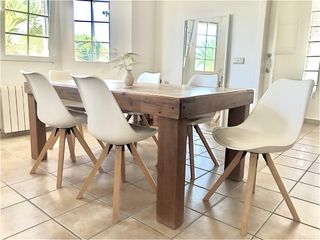 Mesa rústica madera maciza estilo mexicano