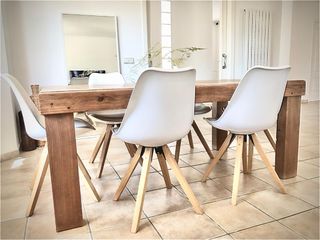 Mesa rústica madera maciza estilo mexicano