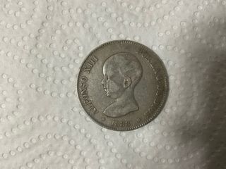 Moneda 5 Pesetas Alfonso XIII 1888