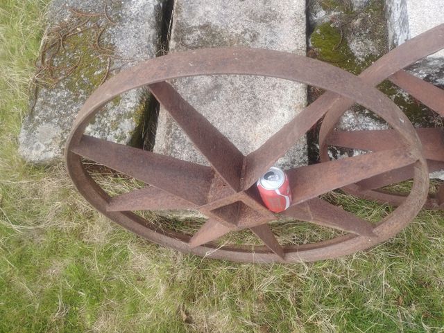 Par Ruedas Hierro Carro Antiguo Radios Planos 81cm