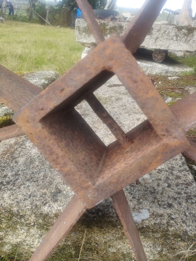 Par Ruedas Hierro Carro Antiguo Radios Planos 81cm