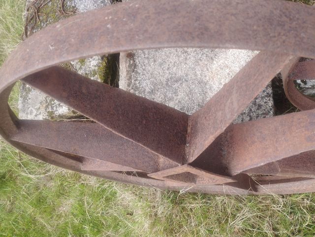 Par Ruedas Hierro Carro Antiguo Radios Planos 81cm