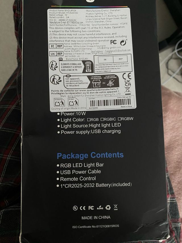 2 Barras LED Multicolor con Mando