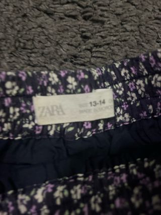 Falda pantalón Zara Kids floral T.13-14