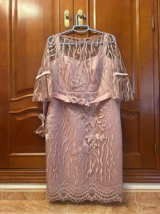 Vestido de fiesta rosa talla 42 sin estrenar