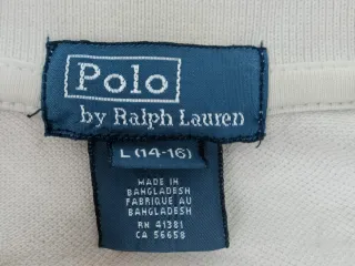 Polo Ralph Lauren Blanco (niño 14-16 L)