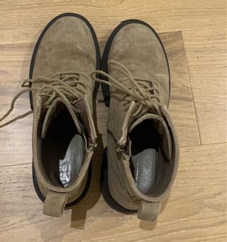 Botas Zara Piel Beige Talla 38