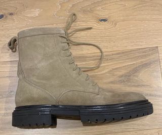 Botas Zara Piel Beige Talla 38