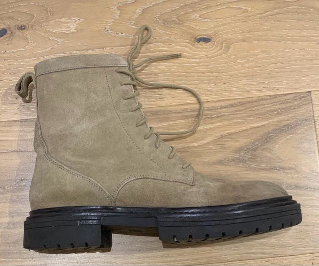Botas Zara Piel Beige Talla 38