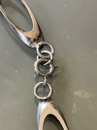Collana vintage anni '70 vetro turchese