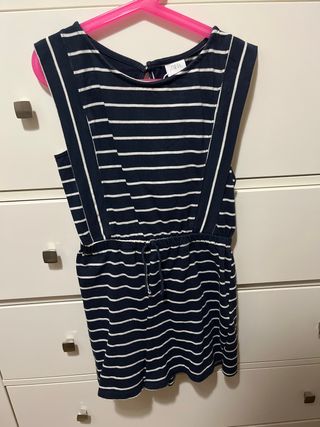 Mono Zara rayas azul y blanco