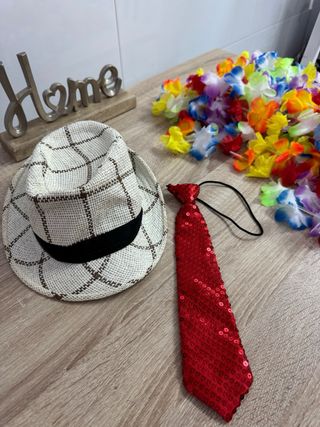 Kit Fiesta Fotomatón: gafas, collares Hawaianos