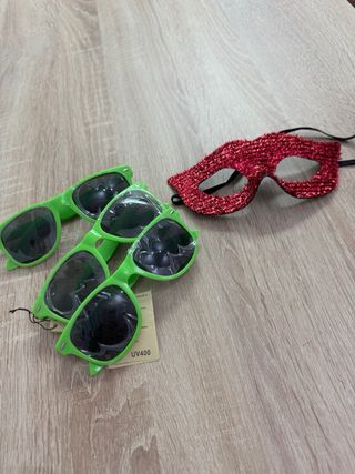 Kit Fiesta Fotomatón: gafas, collares Hawaianos