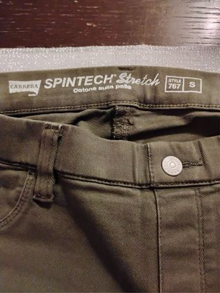 Jeans donna Carrera verde militare/oliva em segunda mão durante