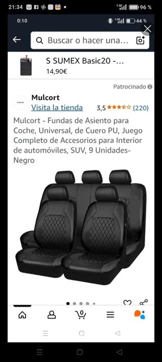 Fundas de Asiento Coche Mulcort Negro