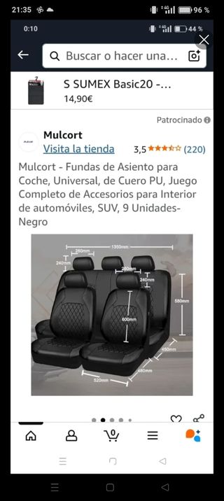 Fundas de Asiento Coche Mulcort Negro