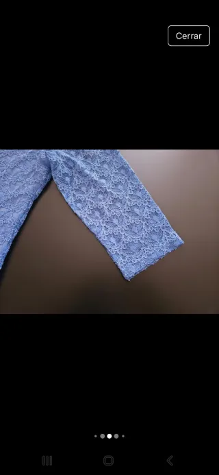 Camiseta encaje manga 3/4 mujer