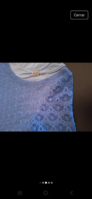 Camiseta encaje manga 3/4 mujer