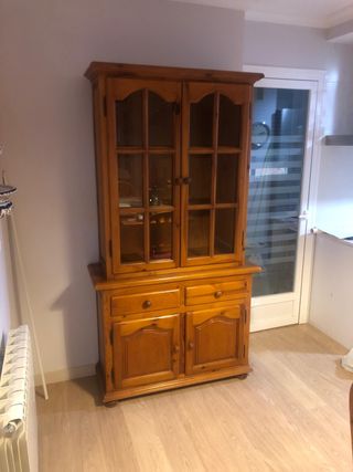 Vitrina rústica madera maciza