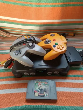 Nintendo 64 Consola + 2 Mandos + Mario Kart 64