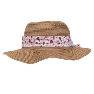Sombrero capeline pañuelo flores mujer