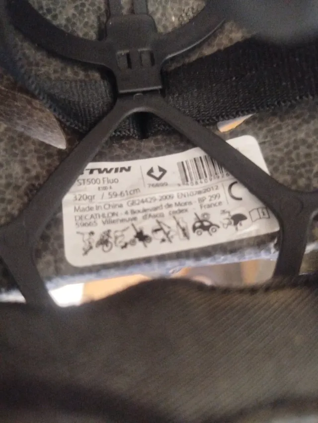 Casco Bicicleta Rockrider Amarillo fluorescente