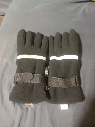 Guantes de frío negros con reflectante