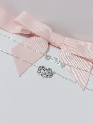 Collar Pandora Corazón Infinito Plata