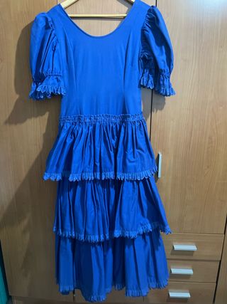 Traje Sevillanas Azul Klein