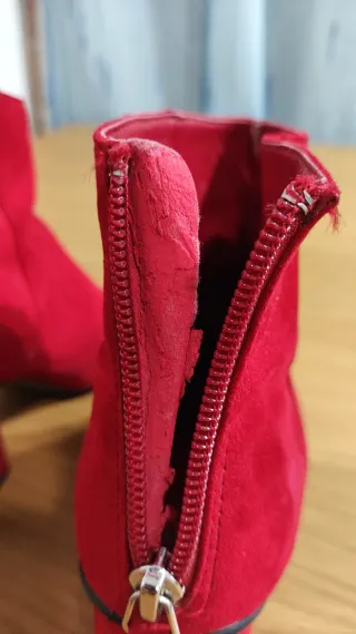 Botas de senhora vermelhas
