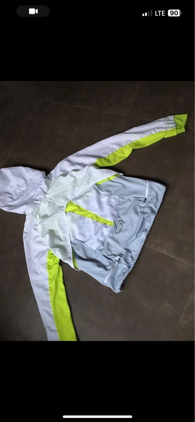 Chaleco deportivo Kalenji blanco y verde