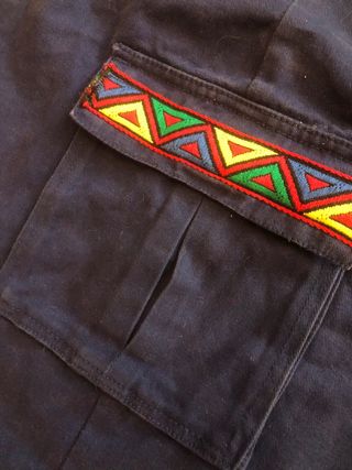 Borsa capiente fatta a mano blu