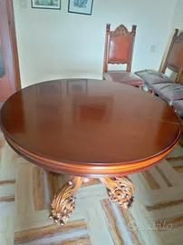 Tavolo rotondo estentibile noce