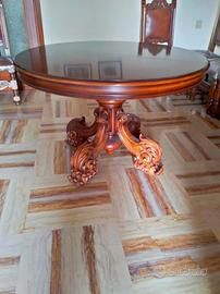 Tavolo rotondo estentibile noce