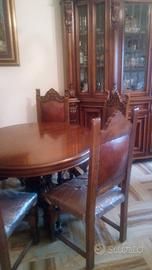 Tavolo rotondo estentibile noce