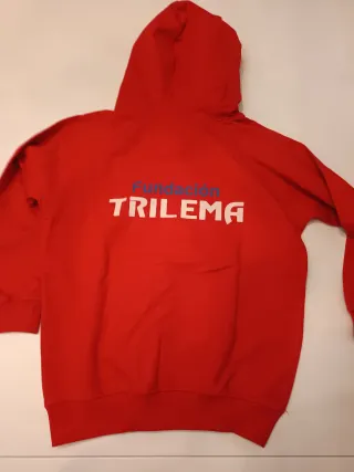 Sudadera Fundación Trilema Roja Talla 12 años