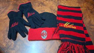 Cappellino, guanti e sciarpa ACM Milan