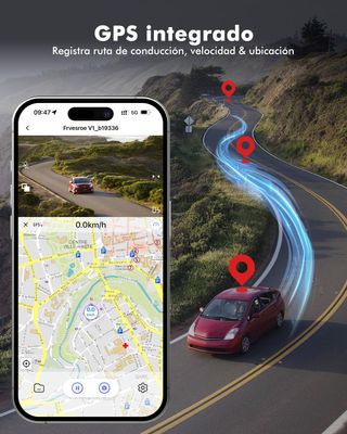 Frvesroe Dashcam 3 Canales 4K Wi-Fi GPS